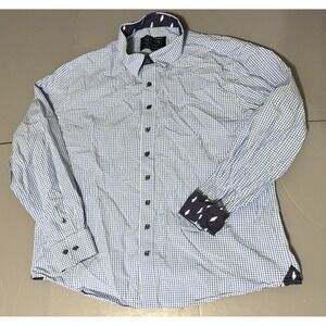 SEC 119 Grateful Dead Shirt XXL 2XL Long Sleeve Button Flip Cuff Gingham Plaid